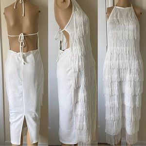 PLT white tassel dress NWT